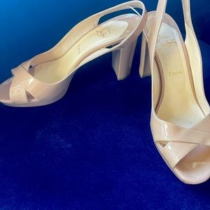 Christian Louboutin Red bottom Marpoil nude in color in great condition.